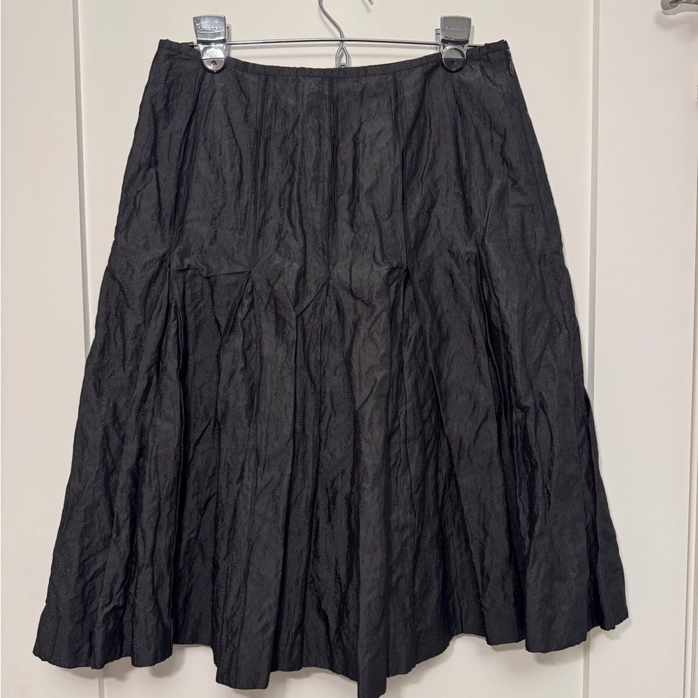 Carlisle Luxury Vintage Crinkle Black Skirt